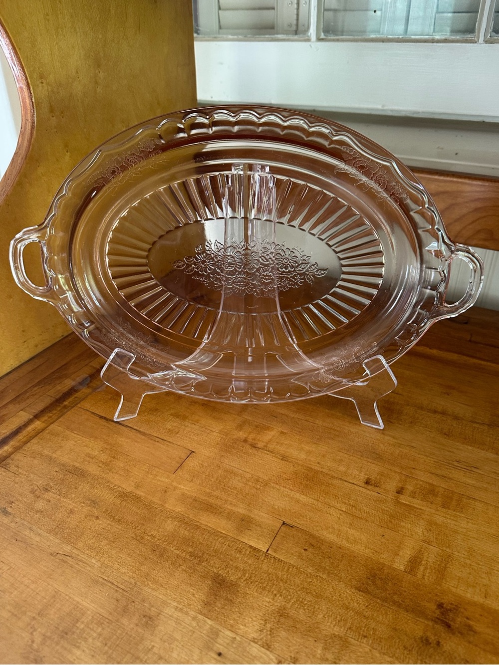 Anchor Hocking Depression Glass Handled Oval Platter